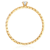 Ring Edelstahl gelbgold Zirkonia weiß