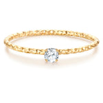 Ring Edelstahl gelbgold Zirkonia weiß