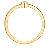 Ring Edelstahl gelbgold Zirkonia weiß