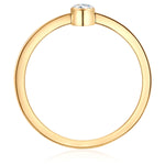 Ring Edelstahl gelbgold Zirkonia weiß