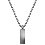 Kette mit Anhänger Edelstahl gunmetal