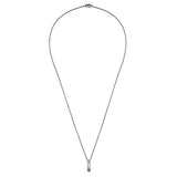 Kette mit Anhänger Edelstahl gunmetal