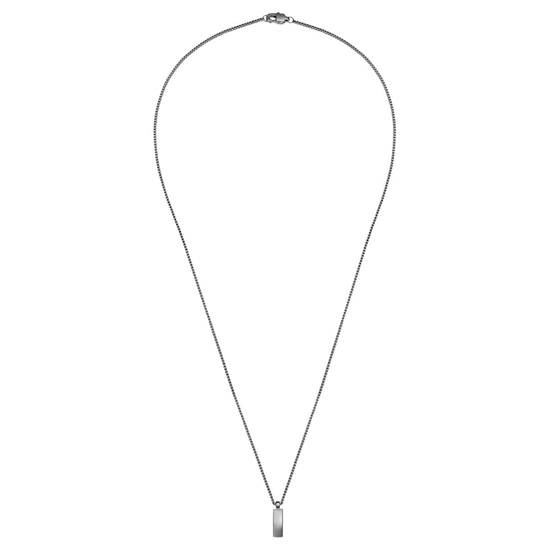 Kette mit Anhänger Edelstahl gunmetal
