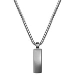 Kette mit Anhänger Edelstahl gunmetal