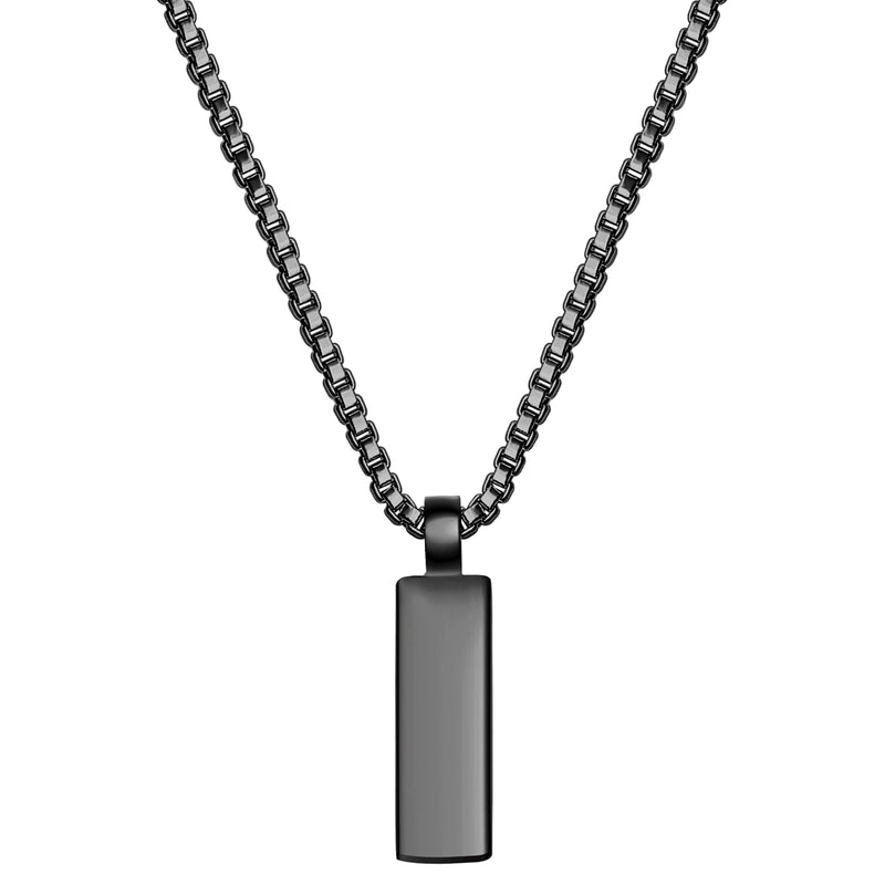 Kette mit Anhänger Edelstahl schwarz
