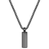 Kette mit Anhänger Edelstahl schwarz