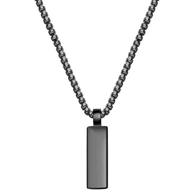 Kette mit Anhänger Edelstahl schwarz