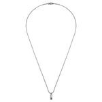 Kette mit Anhänger Edelstahl gunmetal