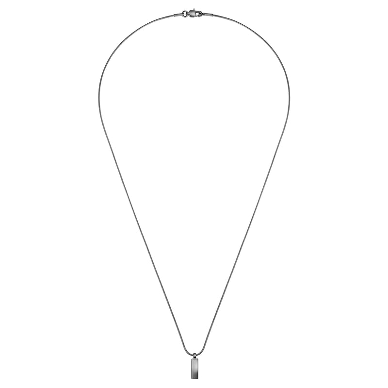 Kette mit Anhänger Edelstahl gunmetal