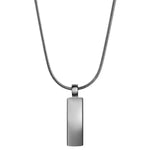 Kette mit Anhänger Edelstahl gunmetal