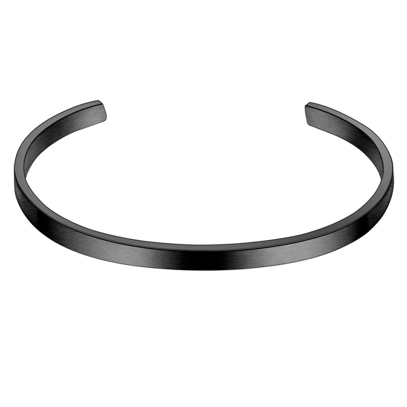 Armreif Edelstahl schwarz