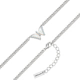 Kette mit Anhänger Perlmutt weiß Zirkonia weiß