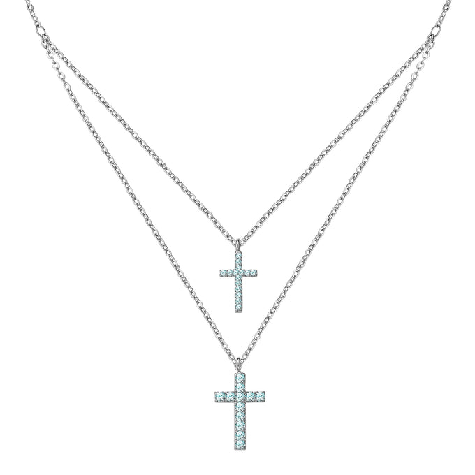 Kette mit Anhänger Zirkonia weiß