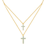 Kette mit Anhänger gelbgold Zirkonia weiß