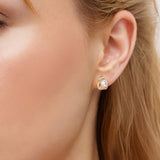 Ohrstecker gelbgold Zirkonia weiß