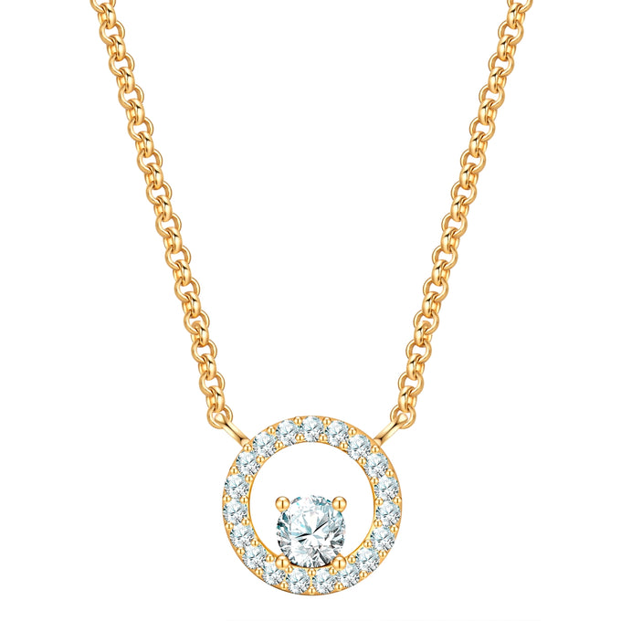 Kette mit Anhänger gelbgold Zirkonia weiß