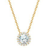 Kette mit Anhänger gelbgold Zirkonia weiß