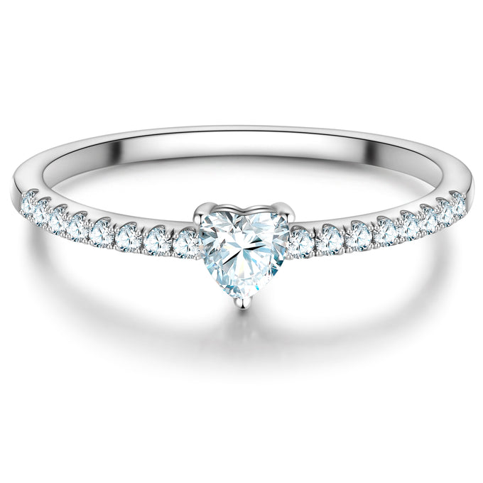 Ring Sterling Silber Zirkonia weiß