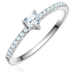 Ring Sterling Silber Zirkonia weiß