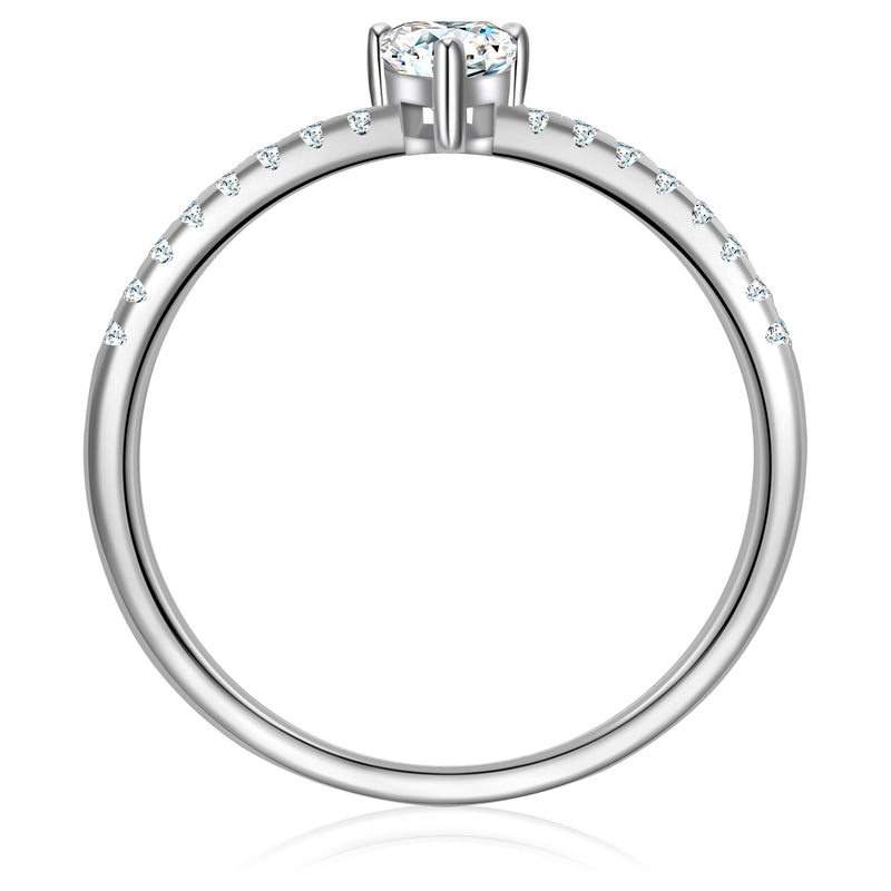 Ring Sterling Silber Zirkonia weiß
