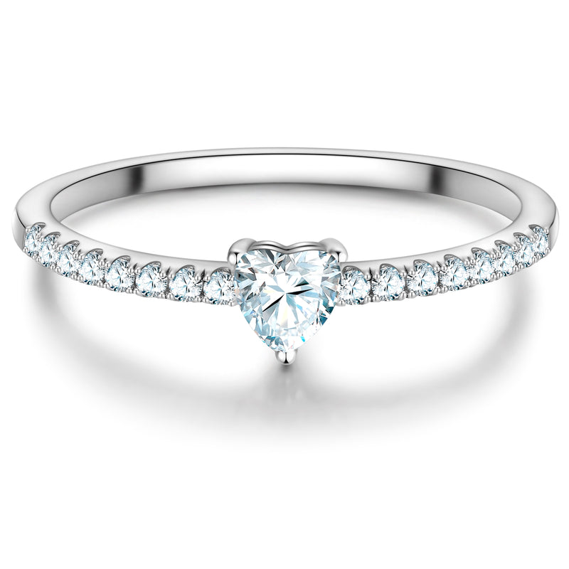 Ring Sterling Silber Zirkonia weiß