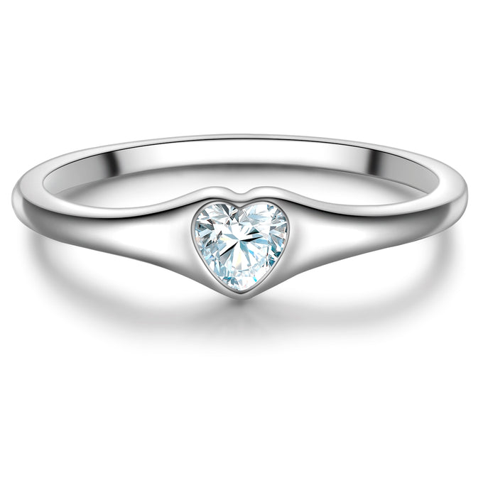 Ring Sterling Silber Zirkonia weiß