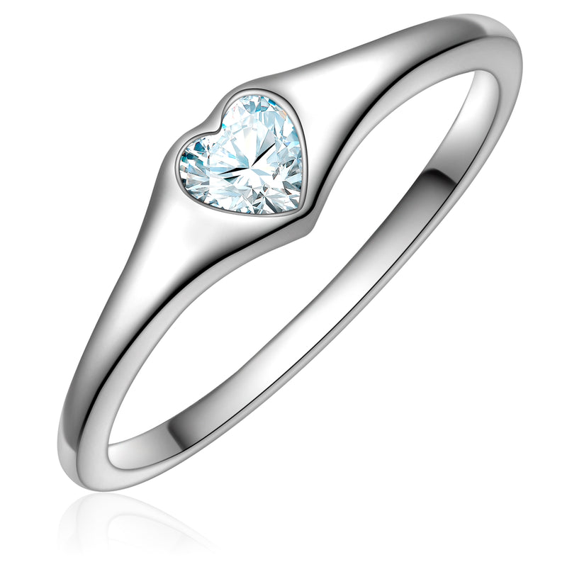 Ring Sterling Silber Zirkonia weiß