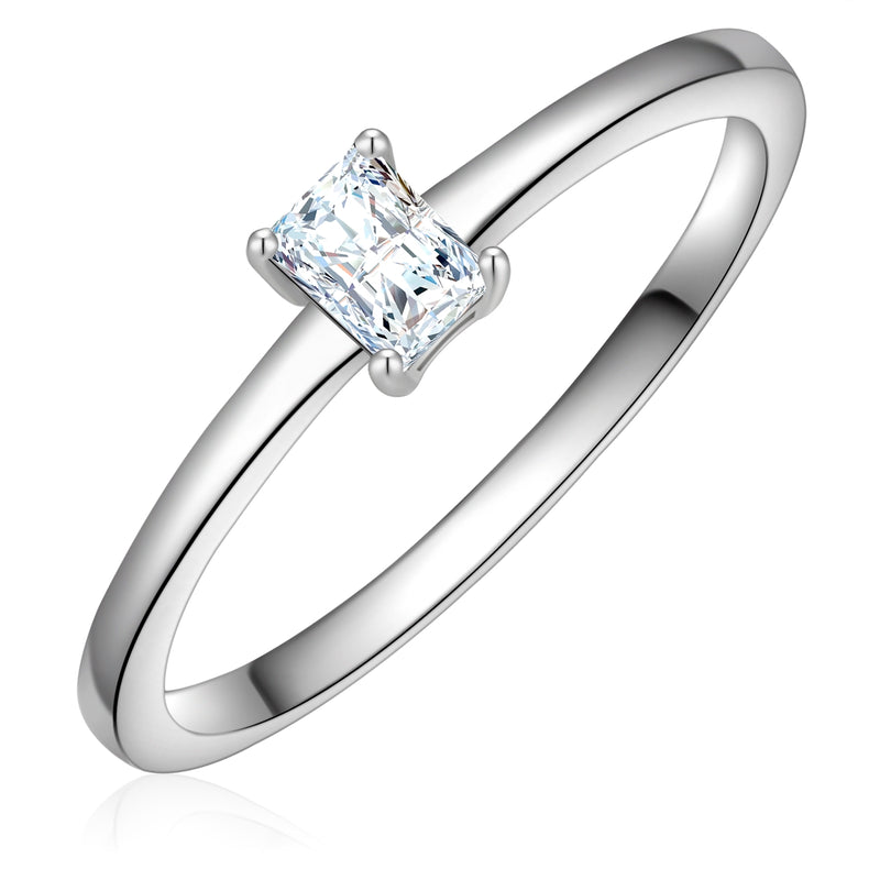 Ring Sterling Silber Zirkonia weiß