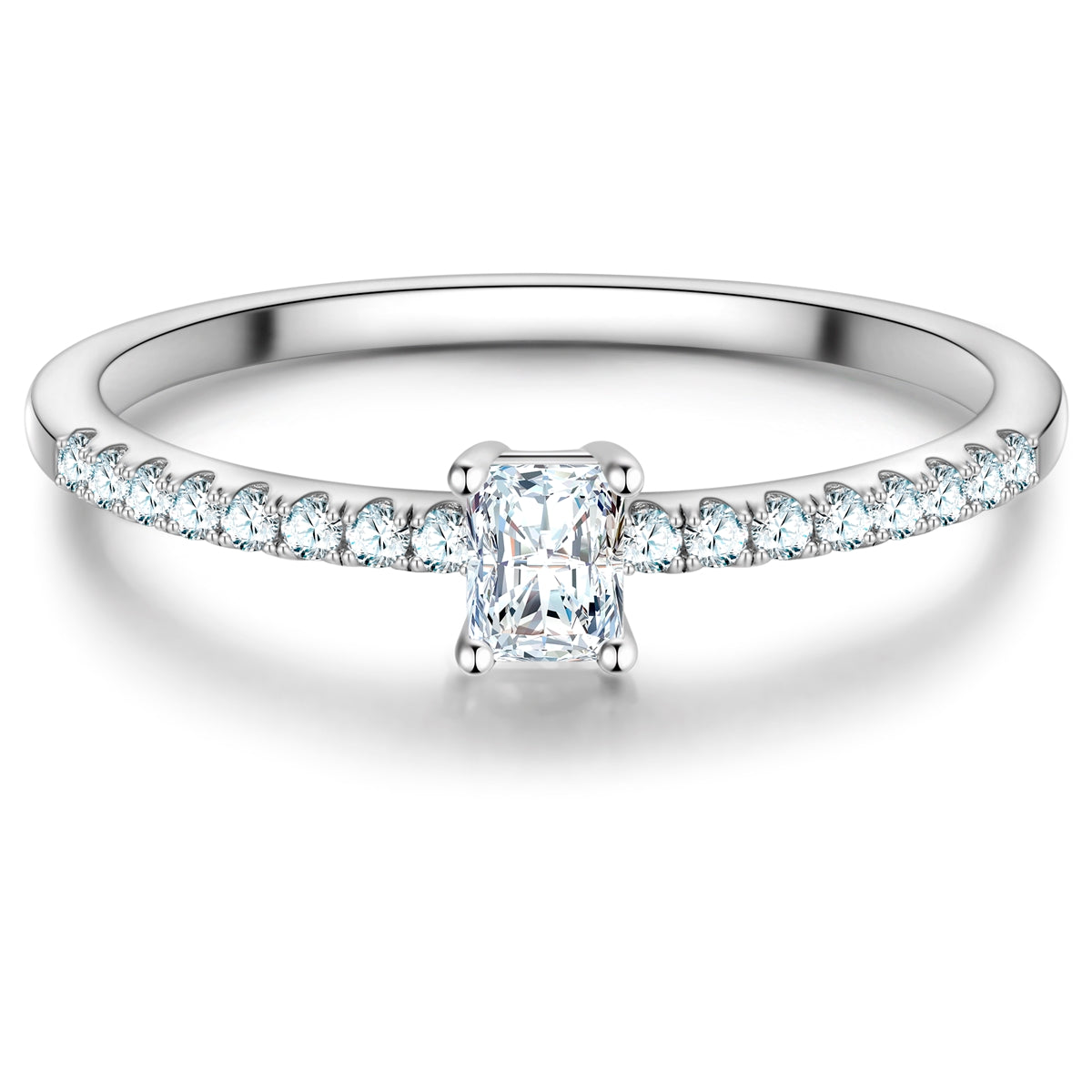 Ring Sterling Silber Zirkonia weiß