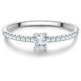 Ring Sterling Silber Zirkonia weiß