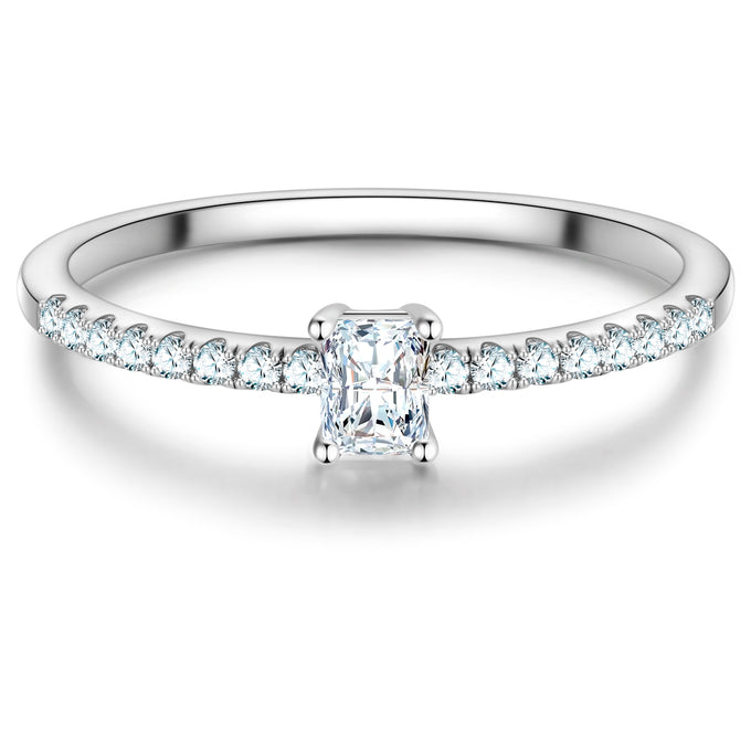 Ring Sterling Silber Zirkonia weiß