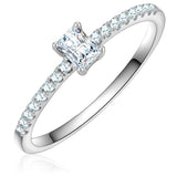 Ring Sterling Silber Zirkonia weiß