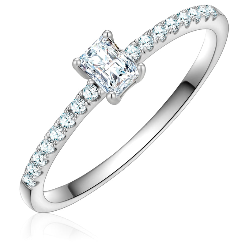 Ring Sterling Silber Zirkonia weiß