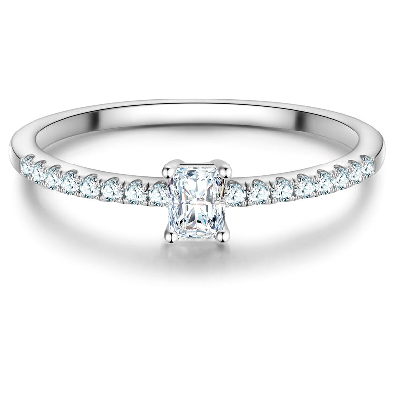 Ring Sterling Silber Zirkonia weiß