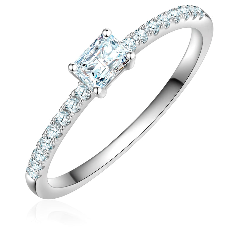 Ring Sterling Silber Zirkonia weiß