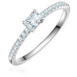 Ring Sterling Silber Zirkonia weiß