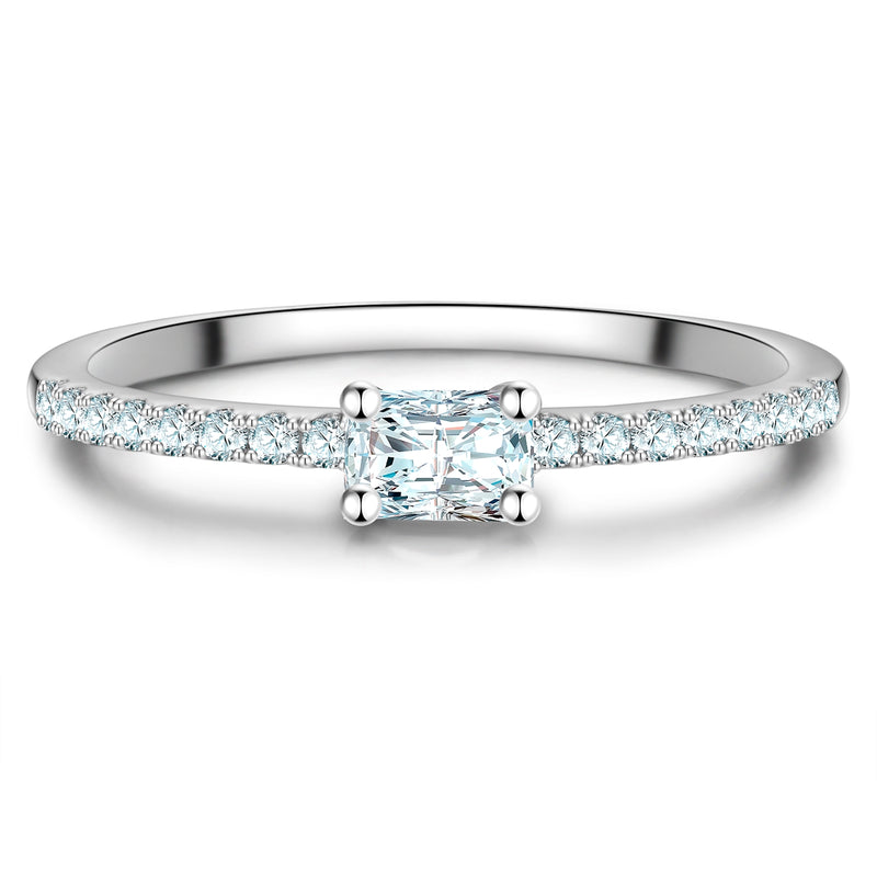 Ring Sterling Silber Zirkonia weiß