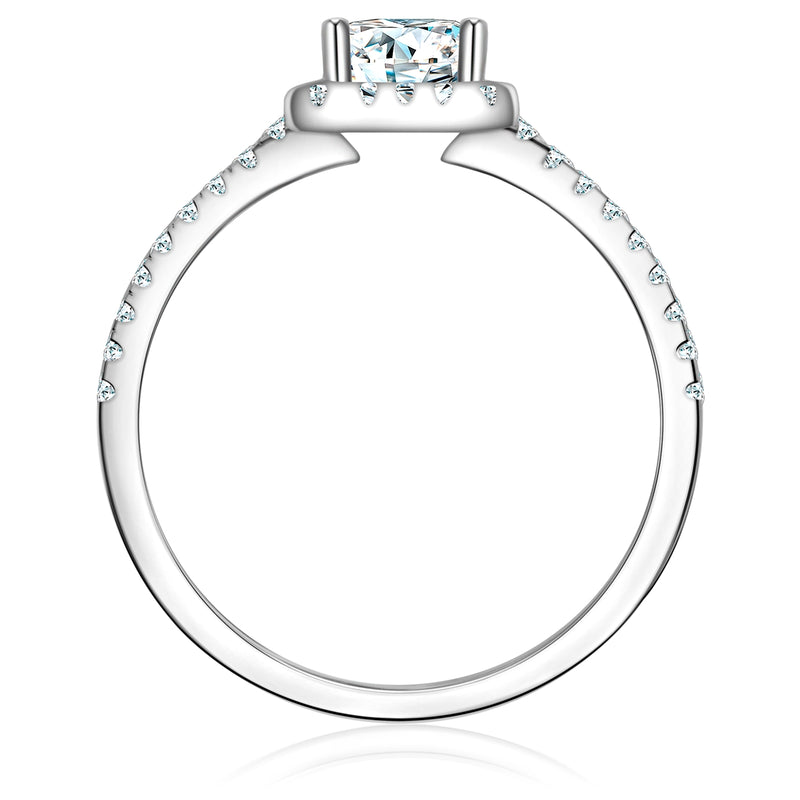 Ring Sterling Silber Zirkonia weiß