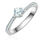 Ring Sterling Silber Zirkonia weiß