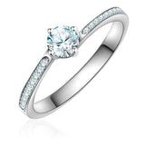 Ring Sterling Silber Zirkonia weiß