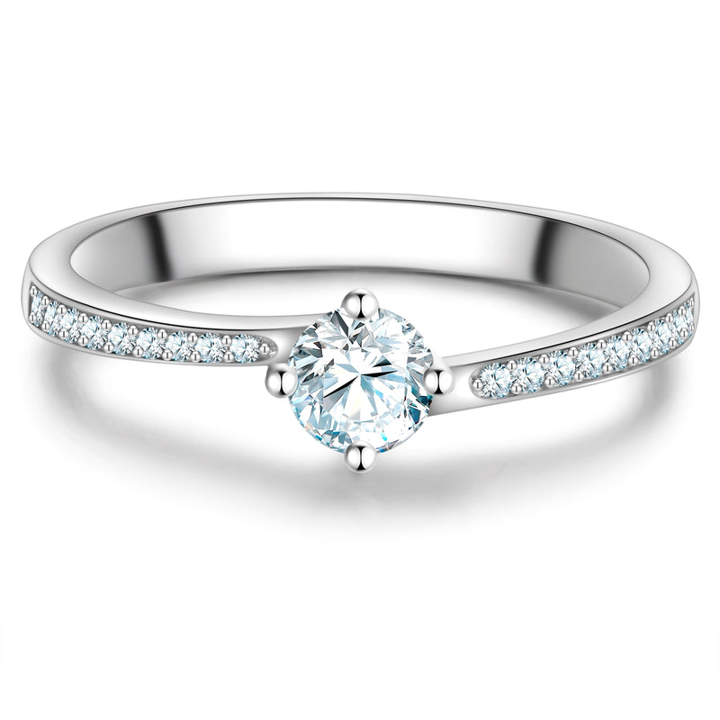 Ring Sterling Silber Zirkonia weiß