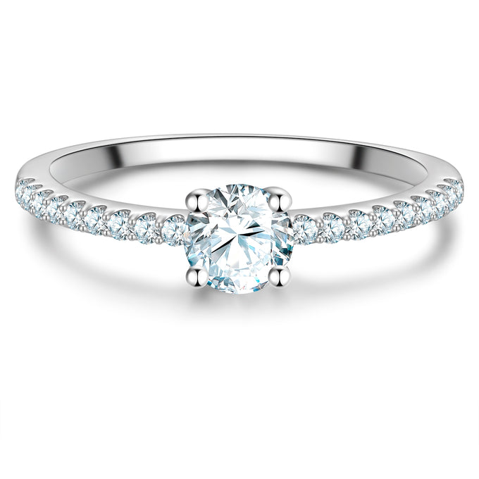 Ring Sterling Silber Zirkonia weiß