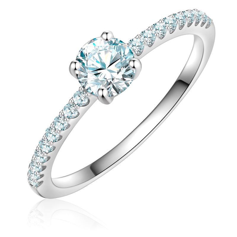 Ring Sterling Silber Zirkonia weiß