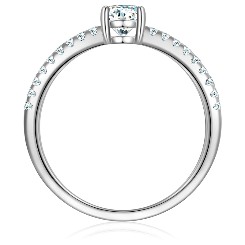 Ring Sterling Silber Zirkonia weiß