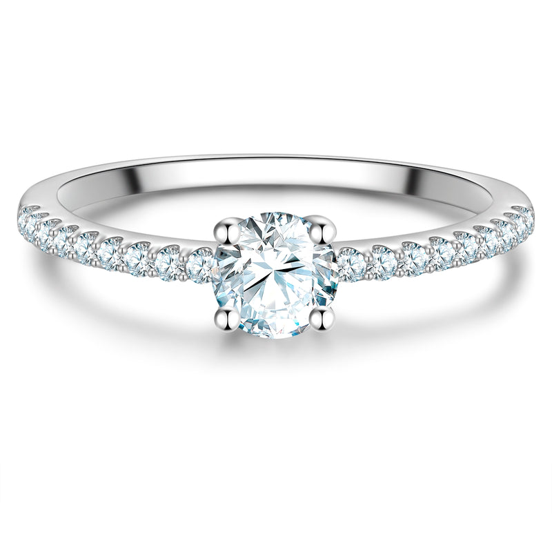 Ring Sterling Silber Zirkonia weiß