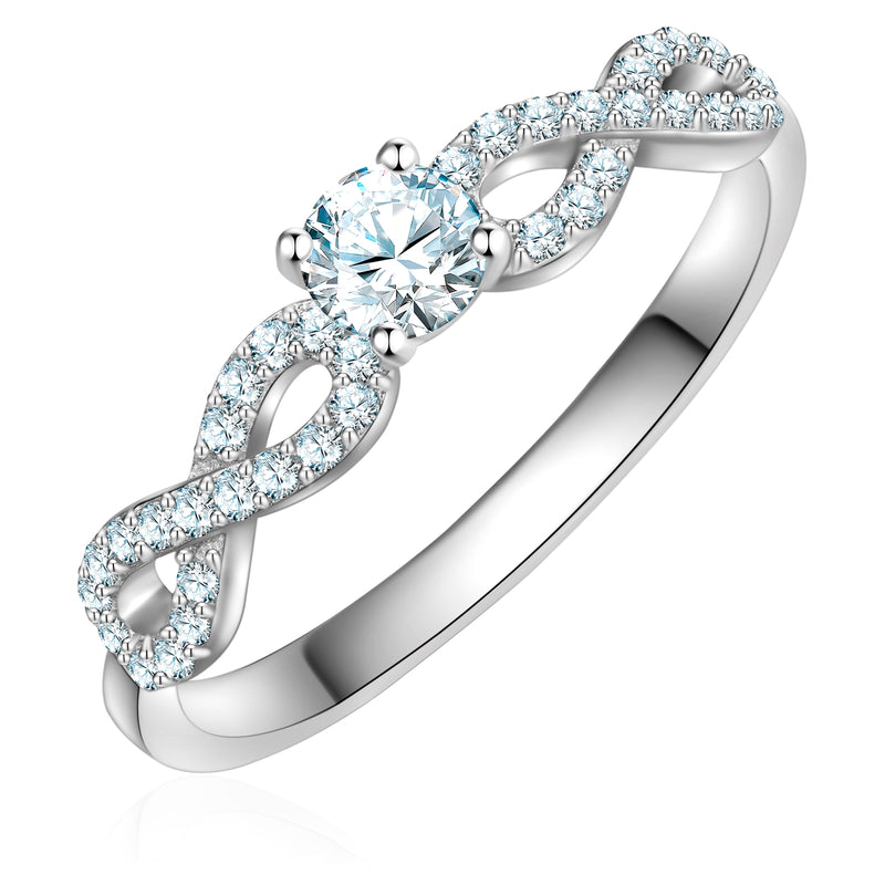 Ring Sterling Silber Zirkonia weiß
