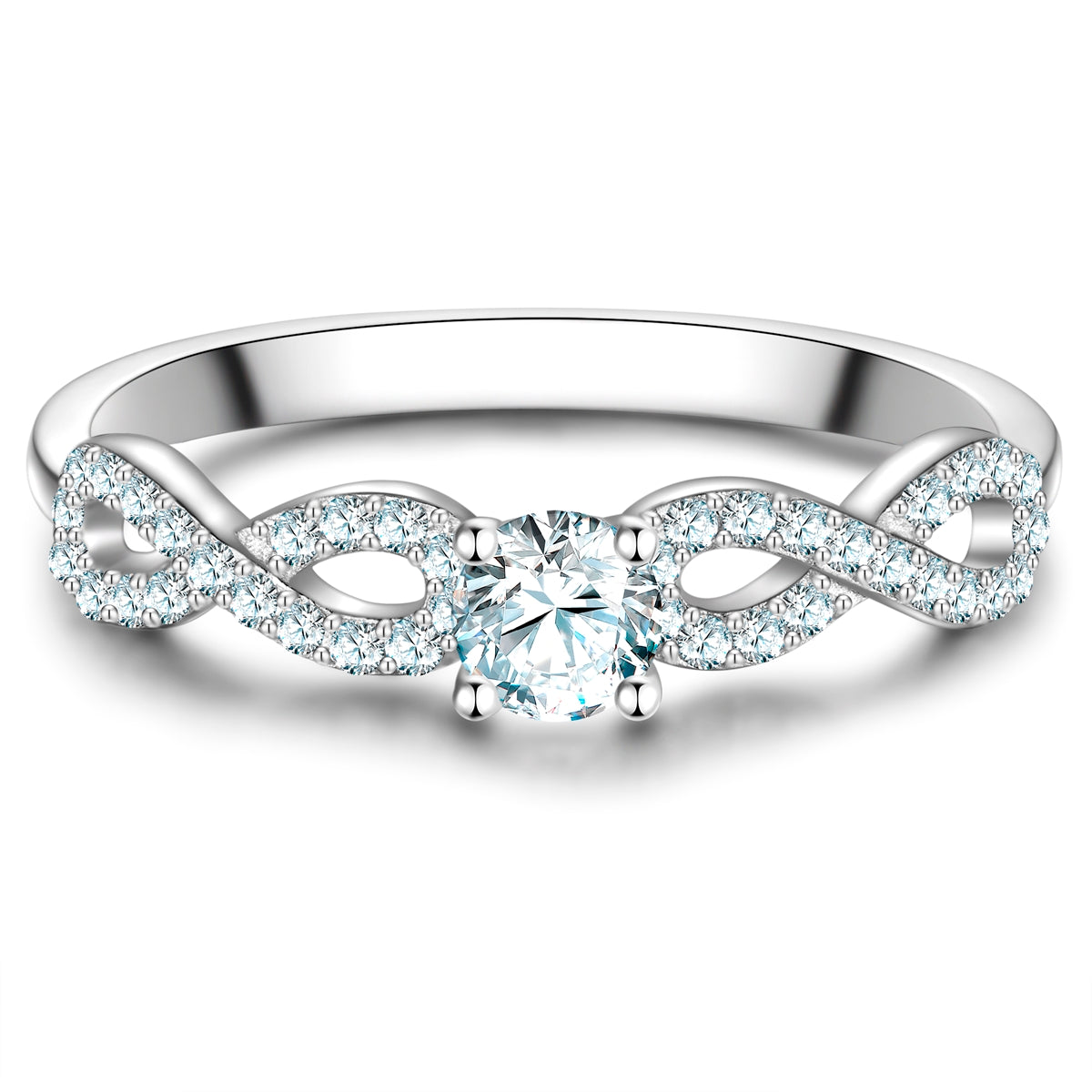 Ring Sterling Silber Zirkonia weiß