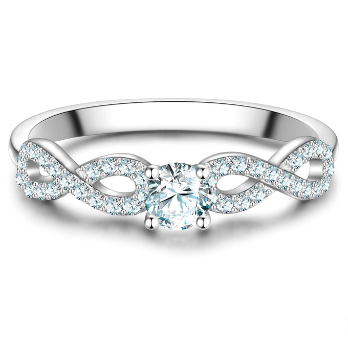 Ring Sterling Silber Zirkonia weiß