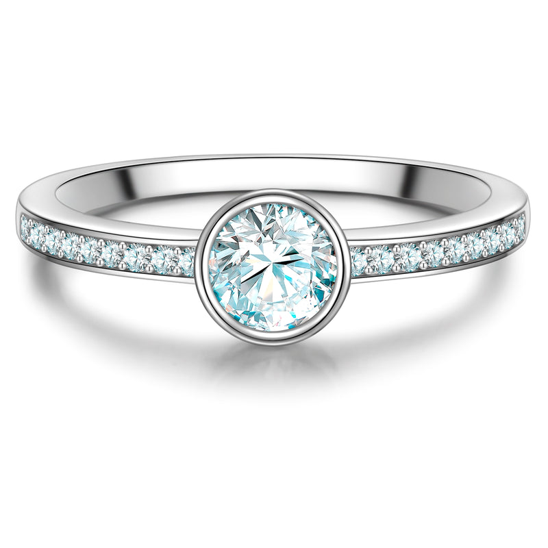 Ring Sterling Silber Zirkonia weiß