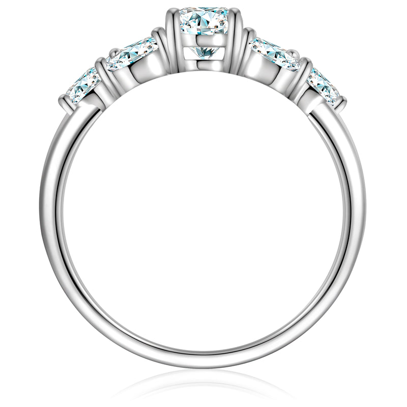 Ring Sterling Silber Zirkonia weiß